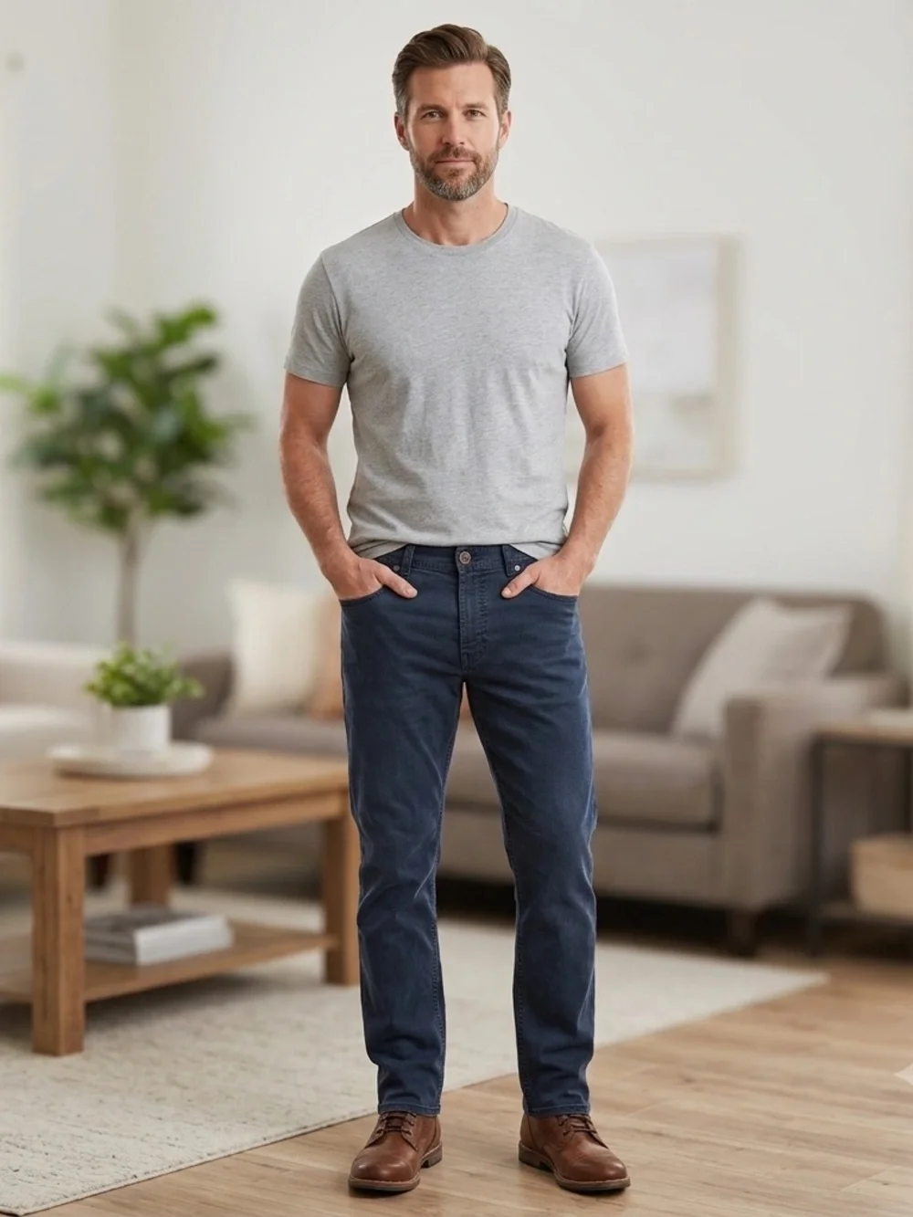Bugatti Men's Nevada Regular Fit blue pants size 34/34.
